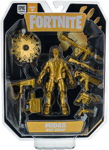 �yFortnite�z�t�H�[�g�i�C�g �}�C�_�X �S�[���h �z�b�g�h���b�v �A�N�V���� �t�B�M���A 4�C���` 10cm Midas-Gold Hot Drop 1 Figure Pack, 4inches Highly Articulated �h���t�g �j���b�X�� �Ƌ��ɐl�C/ �������� ��