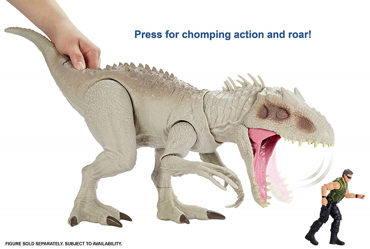 ジュラシック・ワールド スーパーアクション インドミナス・レックス マテル製　Mattel Jurassic World Indominus Rex  / 映画 ジュラシックワールド 炎の王国 インドミナスレックス / スーパービッグ! T-rex ティラノサウルス FMM63 と大人気 / 音声  