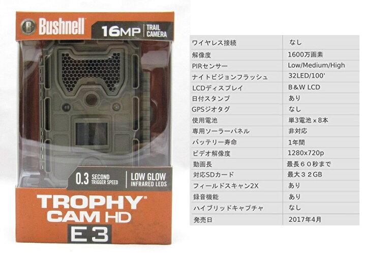 楽天市場】Bushnell 即納 ブシュネル トロフィーカム 16MP トレイル 