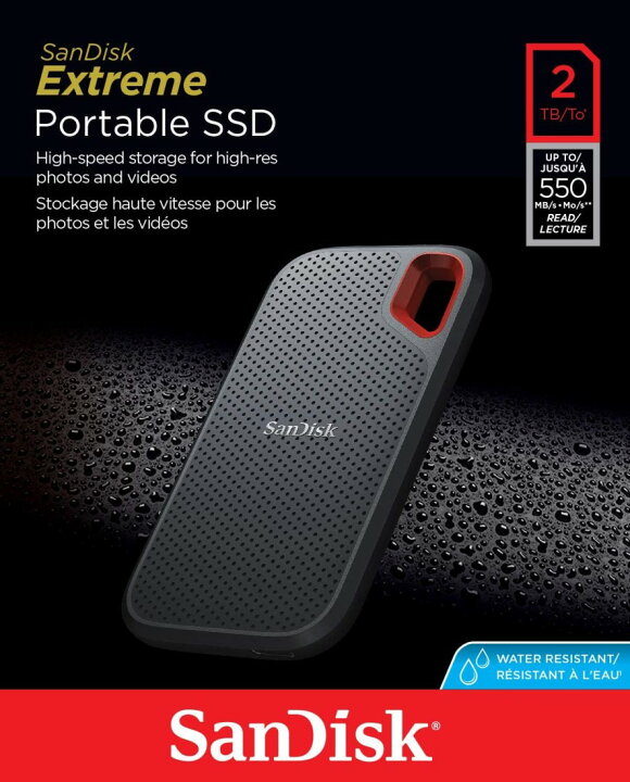 楽天市場】Sandisk 外付SSD 2TB 550MB エクストリーム ポータブル  