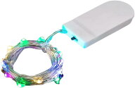 7色イルミネーションライト 1M 10LED CR2023電池使用 点滅のみ 装飾用ワイヤーライト 電飾 銅線使用 防水…