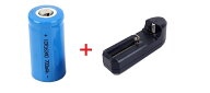 「WASHODO」16340 CR123A リチウムイオン　充電式電池と充電器セット 16340電池 3.7V 700mAh 三ヶ月安心…
