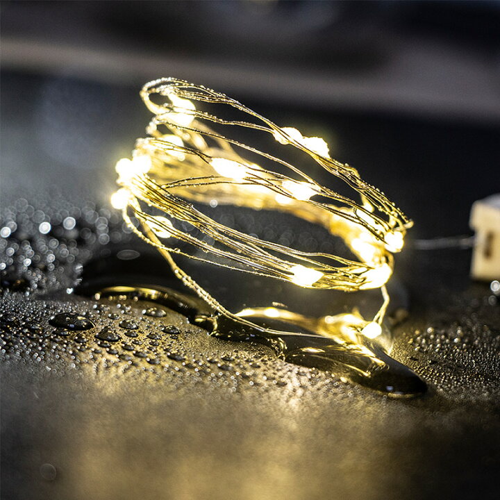 楽天市場】【4個入】イルミネーションライト 1M 10LED LR44ボタン電池3 