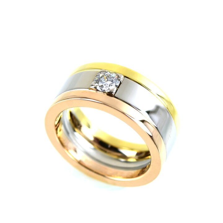 楽天市場】カルティエ 指輪 トリニティ K18スリーカラー 1Pダイヤ 約  