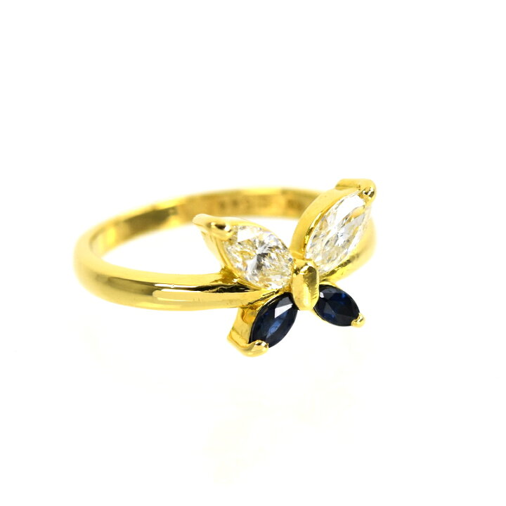 楽天市場】サファイヤ リング 11.5号 ダイヤ 0.27ct サファイア 0.544 