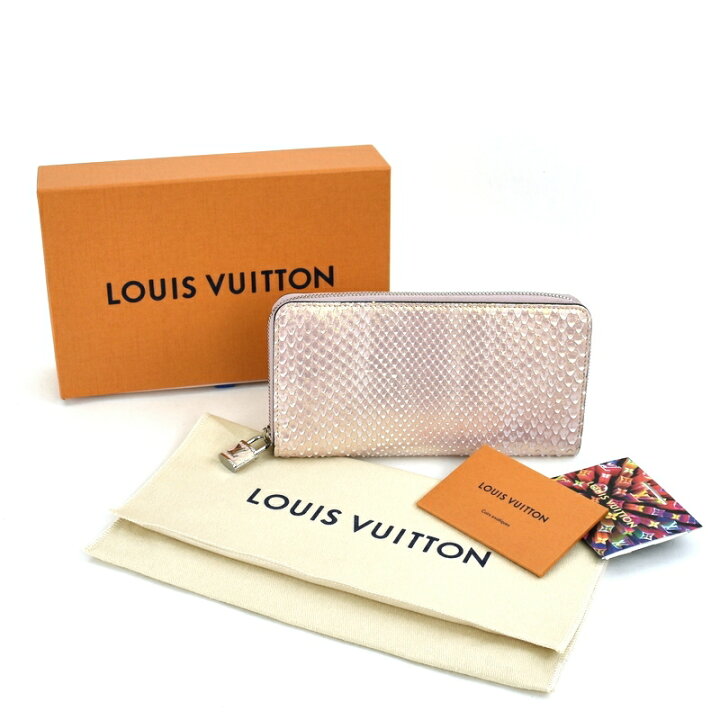 楽天市場】ルイヴィトン 長財布 パイソンレザー ピンク系 ジッピー  