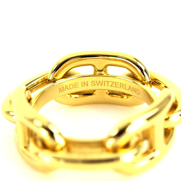 楽天市場】エルメス スカーフリング シェーヌダンクル ゴールドカラー  