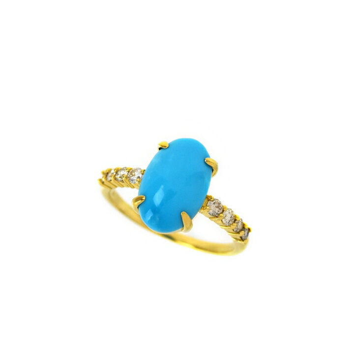 楽天市場】指輪 レディース 18金 トルコ石 3.64ct ダイヤ 0.28ct 15号 