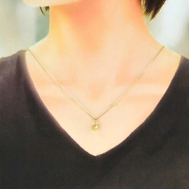 楽天市場】ローリーロドキン K18YG ネックレス プチスカル ペンダント  