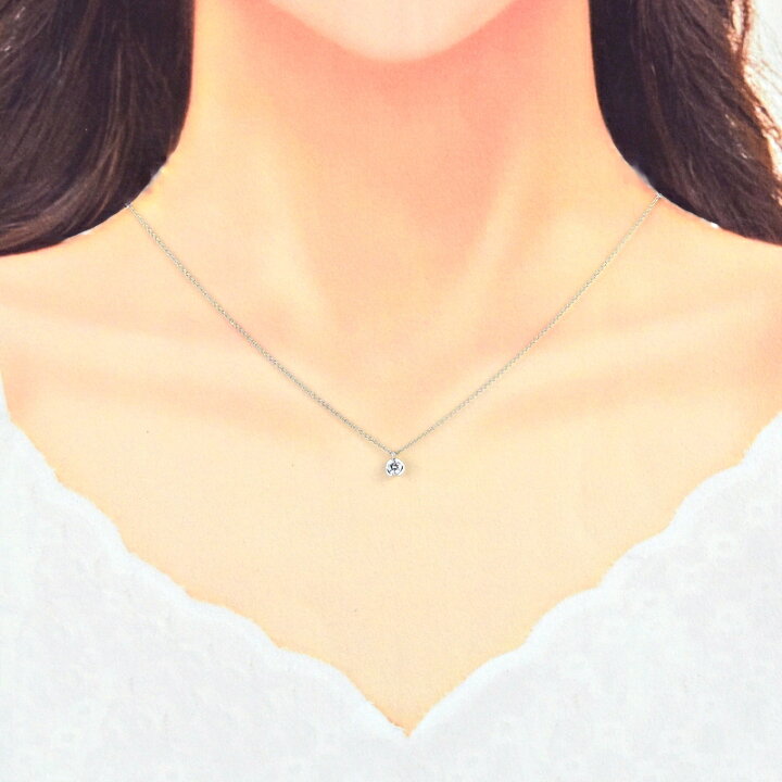 楽天市場】ロイヤルアッシャー ネックレス 一粒ダイヤ 0.15ct Pt850  