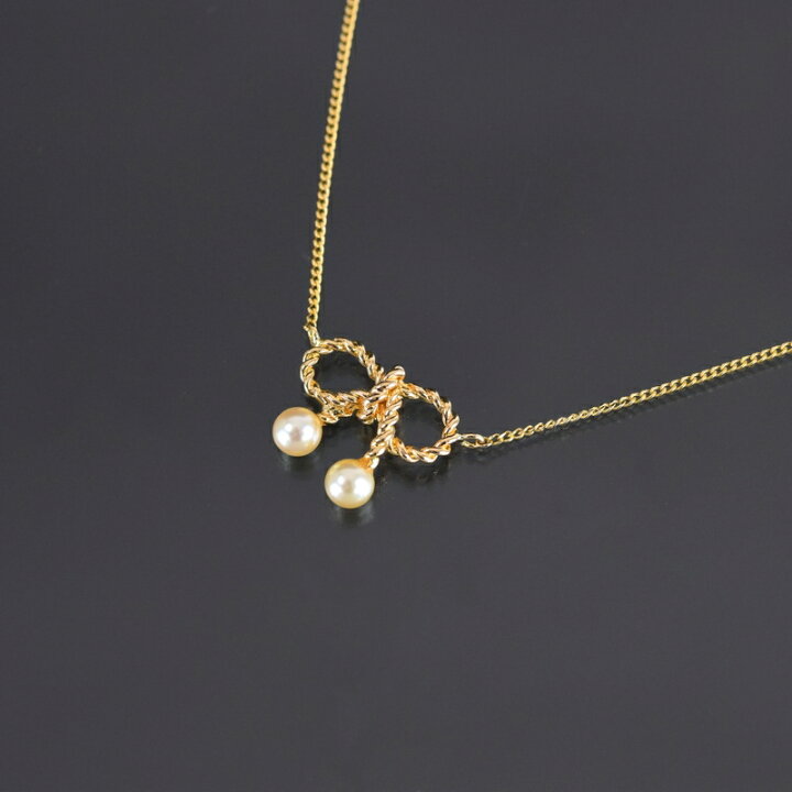 楽天市場】ネックレス リボンモチーフ パール 真珠 約3.7mm 41.5cm 約 