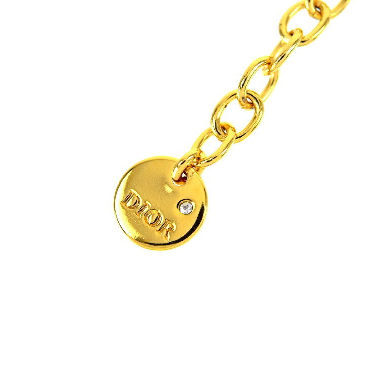 楽天市場】ディオール プチCD ネックレス ゴールドトーンメタル  