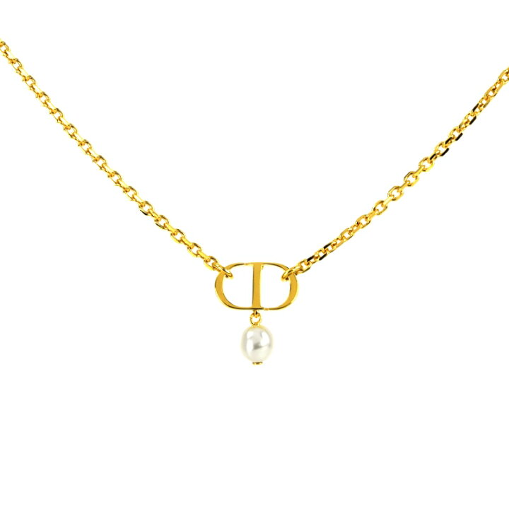 楽天市場】ディオール プチCD ネックレス ゴールドトーンメタル  