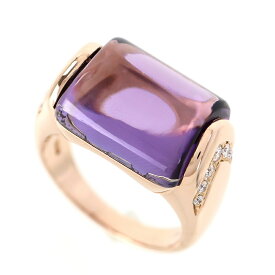 ブルガリ ミューザ リング 18金 12号 K18PG ピンクゴールド アメジスト ダイヤ 12.0g ファッションリング デザインリング ジュエリー アクトワン【中古】