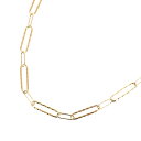 ペーパークリップチェーン ネックレス 18金イエローゴールド 18k 46cm ネックレスチェーンのみ チェーンネックレス ジ…