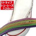 靴紐 お洒落 靴ひも ストライプ靴紐 110cm バイカラー アクティカ ACTIKA 日本製 ハイカット 丸紐 スニーカー 可愛い シューレース スニーカーマニア 送料無料