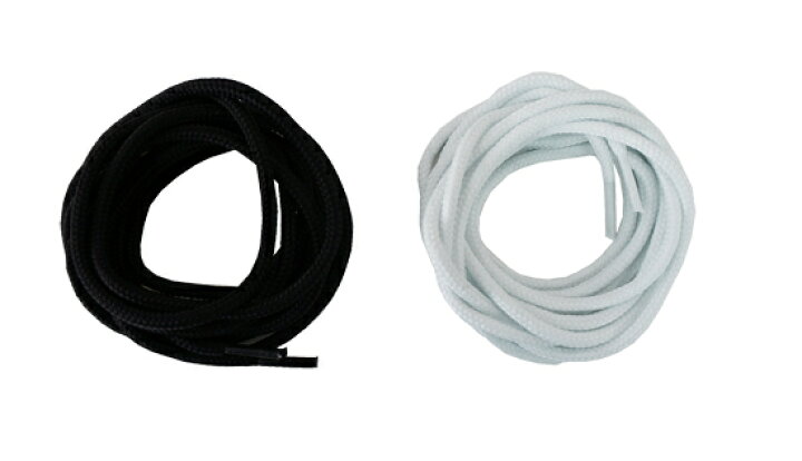 楽天市場 ポイント5倍 スニーカー 靴紐 靴ひも シューレース ファッション丸ひも70cm 白 黒 15 外反母趾と中敷の足と靴の救急箱