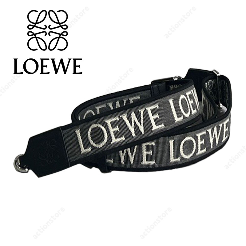 LOEWE ロエベ loewe ストラップ レザー Anagram leather-trimmed