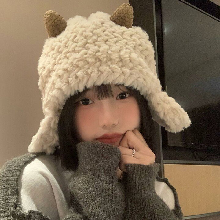 楽天市場】ニット帽 ヒツジ 羊 ミミ レディース 女の子 ニットキャップ 