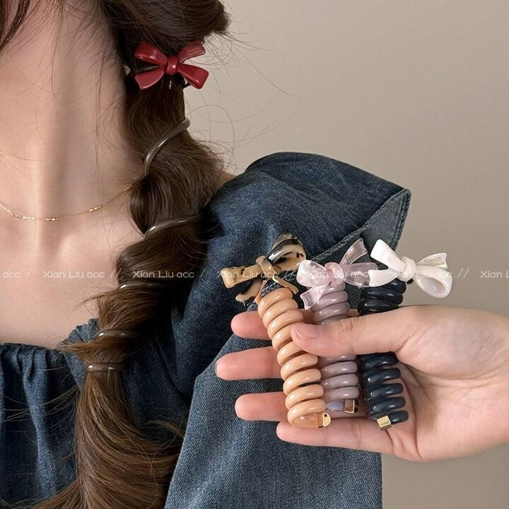 楽天市場】くるくる ヘアゴム ブラック シンプル ハート オシャレ 髪 