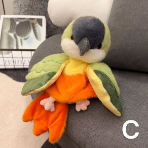 20cm オウム インコ ハンドパペット ぬいぐるみ 小さいサイズ 鳥 おもちゃ 人形 ミニドール かわいい もふもふ 手遊び 幼稚園 動物 手袋 劇 プレゼント ギフト 入学祝い 入園祝い 出産祝い 雑