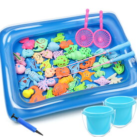 水遊び おもちゃ 魚釣りセット 子ども用 お風呂 プール 屋外遊びに 52点セット