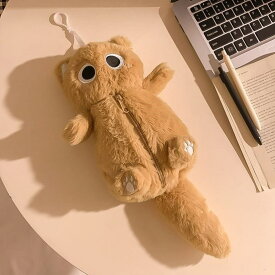 猫 ペンケース ぬいぐるみ 筆箱 かわいい 文房具 収納ポーチ ふわふわ 動物雑貨 学生向け プレゼント 推し活 ギフト 女子向け 大容量 ファスナーポーチ