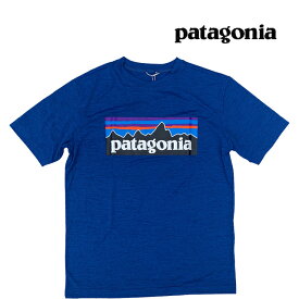 PATAGONIA パタゴニア ボーイズ キャプリーン クール デイリー Tシャツ BOYS' CAPILENE COOL DAILY T-SHIRT PLBX P-6 LOGO: SUPERIOR BLUE X-DYE 62420 子供用 ※サイズ注意