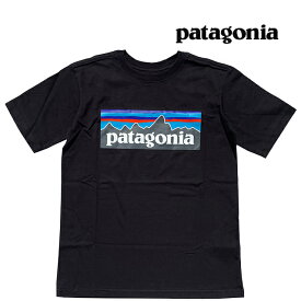PATAGONIA パタゴニア ボーイズ リジェネラティブ オーガニック サーティファ イド コットン P-6ロゴ Tシャツ REGENERATIVE ORGANIC COTTON P-6 LOGO BLK BLACK 62163 子供用 ※サイズ注意