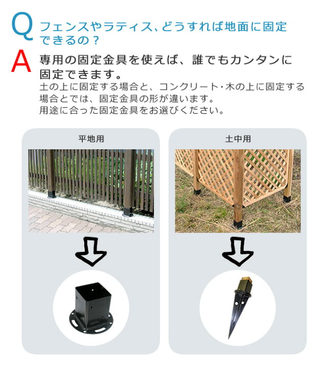 楽天市場 ポイント5倍 平地用ウッドポール固定金具 4個セット フェンス 木製フェンス ピケフェンス 天然木製 ガーデンフェンス ガーデニング 枠 柵 仕切り 目隠し 境目 クラシカル アンティーク トレリス ベランダ つる 薔薇 バラ 朝顔 園芸 ラティス 激安家具