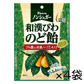 カンロ ノンシュガー 和漢びわのど飴 80g ×4個