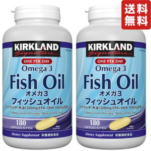 �J�[�N�����h�V�O�l�`���[ �t�B�b�V���I�C�� �I���K3 2�{�Z�b�g �v360�� 12�������iKirkland Signature Fish Oil Omega3 180 Count) EPA DHA �T�v�������g �R�X�g�R 240669