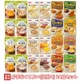 【 介護食アソート 】 かまなくてよい (区分4) 24品セット やさしい献立 おいしくミキサー やさしくラクケア 介護用食品 介護用おかず キューピー ホリカフーズ ハウス食品