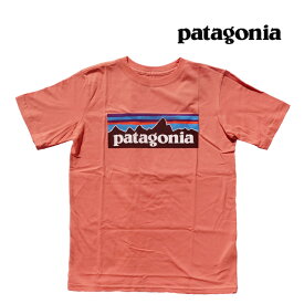 PATAGONIA パタゴニア ボーイズ P-6 ロゴ オーガニック Tシャツ BOYS' P-6 LOGO ORGANIC T-SHIRT MEMN MELLOW MELON 62153 子供用 ※サイズ注意