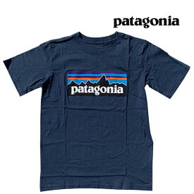 PATAGONIA パタゴニア ボーイズ P-6 ロゴ オーガニック Tシャツ BOYS' P-6 LOGO ORGANIC T-SHIRT NENA NEW NAVY 62153 子供用 ※サイズ注意