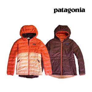 PATAGONIA �p�^�S�j�A �K�[���Y ���o�[�V�u�� �_�E�� �W���P�b�g GIRLS' REVERSIBLE DOWN SWEATER HOODY SPCL SPICED CORAL 68290 �q���p ���T�C�Y����