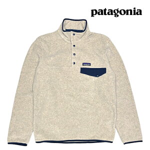 PATAGONIA �p�^�S�j�A ���C�g�E�F�C�g �V���`�� �X�i�b�vT �v���I�[�o�[ LIGHTWEIGHT SYNCHILLA SNAP-T PULLOVER OLNA OATMEAL HEATHER W/NEW NAVY 25551