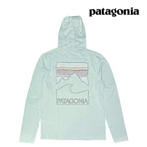 PATAGONIA �p�^�S�j�A �L���v���[�� �N�[�� �T�� �t�[�f�B �s�[�N �r�W�����Y CAPILENE COOL SUN HOODY PEAK VISIONS TBIX THERMAL BLUE - THIN ICE X-DYE 44939 ����