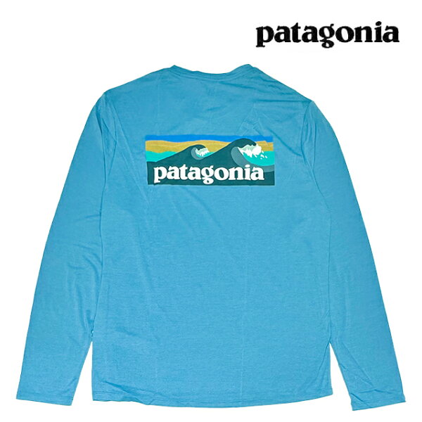 PATAGONIA パタゴニア ロングスリーブ キャプリーン クール デイリー シャツ ボードショーツ ロゴ LONG-SLEEVED CAPILENE COOL DAILY SHIRT BOARDSHORT LOGO SHRX SHORE BLUE - LIGHT SHORE BLUE X-DYE 45457 速乾