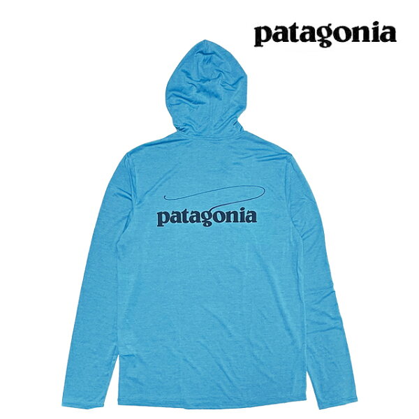 PATAGONIA パタゴニア キャプリーン クール デイリー フーディ キャスティング ロゴ CAPILENE COOL DAILY HOODY CASTING LOGO SHRX SHORE BLUE - LIGHT SHORE BLUE X-DYE 45467