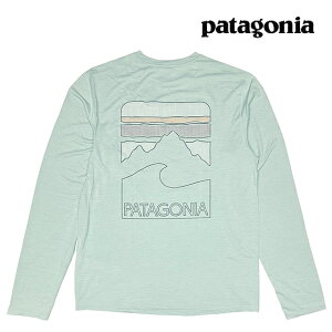 PATAGONIA �p�^�S�j�A �����O�X���[�u �L���v���[�� �N�[�� �T�� �V���c �s�[�N �r�W�����Y LONG-SLEEVED CAPILENE COOL SUN SHIRT PEAK VISIONS TBIX THERMAL BLUE - THIN ICE X-DYE 44934