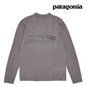 PATAGONIA �p�^�S�j�A �����O�X���[�u �L���v���[�� �N�[�� �g���C�� �V���c �X�g���^�s�[�N�X CAPILENE COOL TRAIL SHIRT STRATAPEAKS MYGR MAY GREY 23711