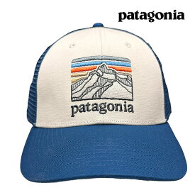 PATAGONIA パタゴニア ライン ロゴ リッジ ロープロ トラッカー ハット 帽子 LINE LOGO RIDGE LOPRO TRUCKER HAT WHLM WHITE W/LAGOM BLUE 38285
