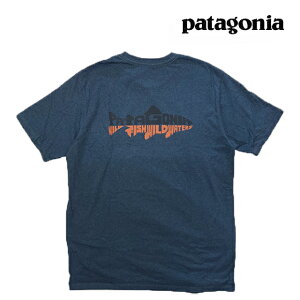 PATAGONIA �p�^�S�j�A ���C���h �E�H�[�^�[���C�� �|�P�b�g ���X�|���V�r���e�B�[ WILD WATERLINE POCKET RESPONSIBILI-TEE UTB UTILITY BLUE 37549