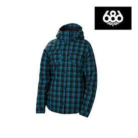 686 シックスエイトシックス ロクハチ ジャケット WOMEN'S RESERVED TONIC INSULATED JACKET TEAL FLANNEL レディース スノーボード ジャケット