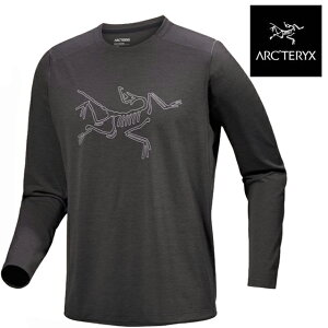 ARC'TERYX A[NeNX R[}bN S OX[u Vc CORMAC LOGO LS BLACK HEATHER/SOLITUDE X000008452 AEghA nCLO