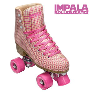 IMPALA QUAD ROLLERSKATES �C���p�� ���[���[�X�P�[�gPINK TARTAN �s���N �^�[�^�� �A�����J TikTok�ő�l�C