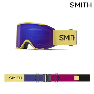 2023 SMITH X~X SQUAD }O S[O SQUAD MAG GOGGLE BRASS COLORBLOCK XyAt N}|bv EV VIOLET MIR + STORM BLUE SENSOR MIR