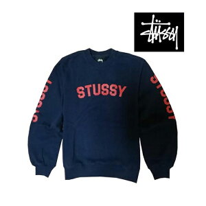 STUSSY �X�e���[�V�[ ���s�[�g �N���[ �t���[�X �g���[�i�[ WOMEN'S REPEAT CREW FLEECE NAVY 218075