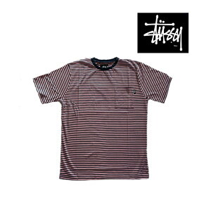 STUSSY Xe[V[ ~j XgCv W[W TVc MINI STRIPE JERSEY PINK 1140032